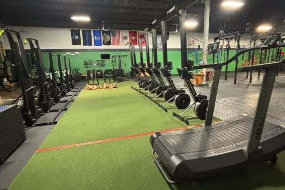 Training area inside KW CrossFit gym